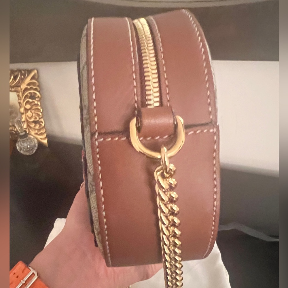 Gucci Beige and Brown Crossbody Bag with Floral Embroidery - Picture 14 of 16